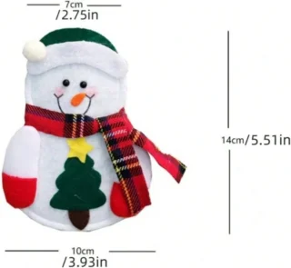Kerst Sneeuwpop Bestekhouder - 1 stuk