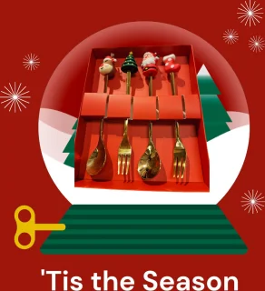 Kerstbestek RVS Goud