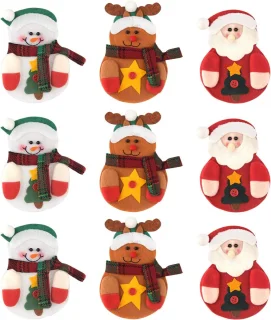 Kerstbestekhouder set 9-delig (3 stijlen)