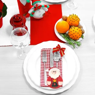 Kerstbestekhouder set 9-delig (3 stijlen)