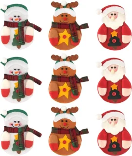 Kerstbestekhouder set 9-delig (3 stijlen)