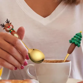 Kerstbestekset 4-delig RVS Goud