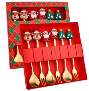 Kerstlepels set van 6