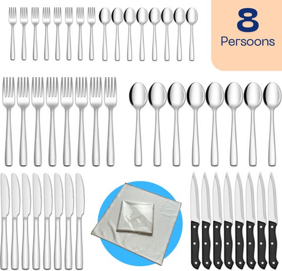 Keukenvriend Bestekset 48-delig 8 Persoons Roestvrij Staal review