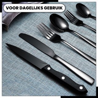Kicinn Bestekset 36-delig Zwart 6 Persoons