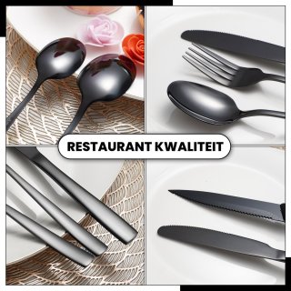 Kicinn Bestekset 36-delig Zwart 6 Persoons