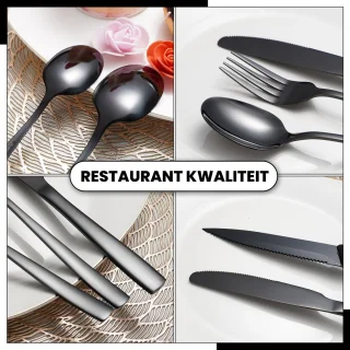 Kicinn Bestekset 36-delig Zwart 6 Persoons