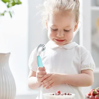 Kids Cutlery Set Spoon & Fork (Blue)