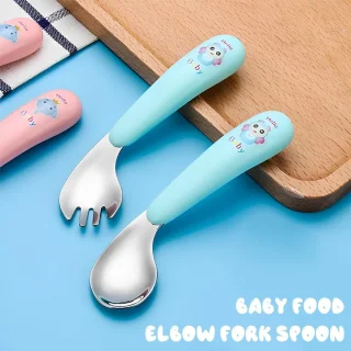 Kids Cutlery Set Spoon & Fork (Blue)