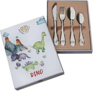 Kinderbestek Dino Set 4-Delig