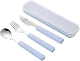 Kinderbestekset 2-delig RVS 18/10 Lepel & Vork Blauw
