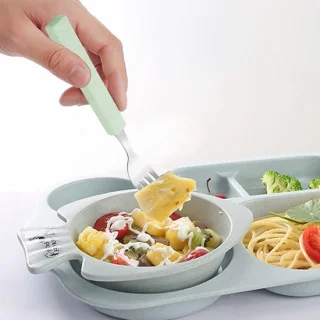 Kinderbestekset 3-delig RVS (Groen)