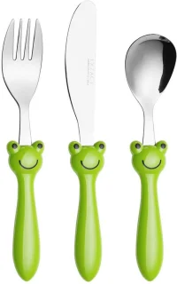 Kinderbestekset met kikkerdesign
