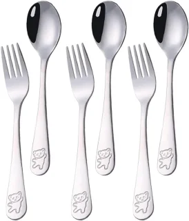 Kinderservies Bestekset 6-delig Berenpatroon 16,5 cm