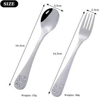 Kinderservies Bestekset 6-delig Berenpatroon 16,5 cm