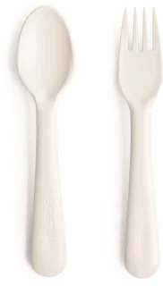 Kinderservies vork & lepel ivory