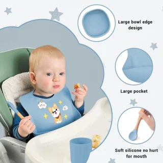 Kinderserviesset (blauw)