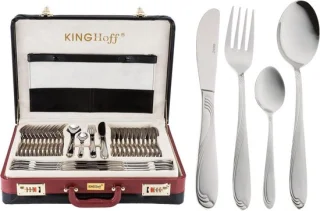 KINGHOFF 3508 bestekset 72-delig koffer 12 persoons