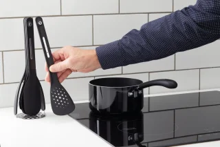 KitchenCraft MasterClass Smart Space Magnetische Bestekset Silicone Zwart