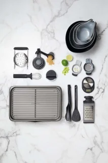 KitchenCraft MasterClass Smart Space Magnetische Bestekset Silicone Zwart