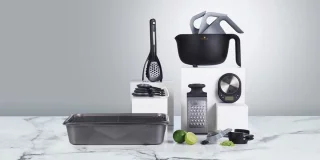 KitchenCraft MasterClass Smart Space Magnetische Bestekset Silicone Zwart