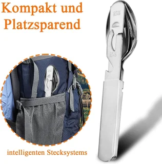 Klassiek Leger Camping Bestekset 4-delig
