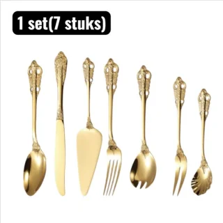 Koninklijke Serie Bestekset 7-delig - Goud