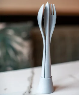Koziol Bestekset Tulip 4-delig Grijs 22,5 cm