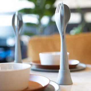 Koziol Bestekset Tulip 4-delig Grijs 22,5 cm