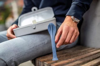 Koziol KLIKK POCKET Bestekset 3-delig asgrijs