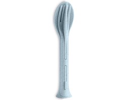Koziol KLIKK POCKET bestekset 3-delig blauw natuur bloem