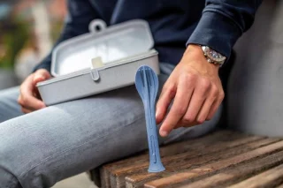 Koziol KLIKK Pocket Bestekset 3-delig natuur bladgroen