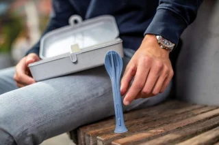 Koziol KLIKK POCKET bestekset 3-delig natuur hout