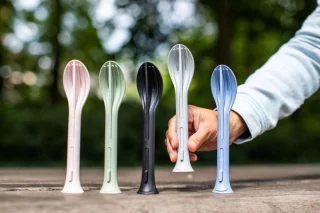Koziol KLIKK POCKET bestekset 3-delig natuur hout