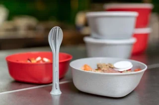 Koziol KLIKK POCKET bestekset 3-delig natuur