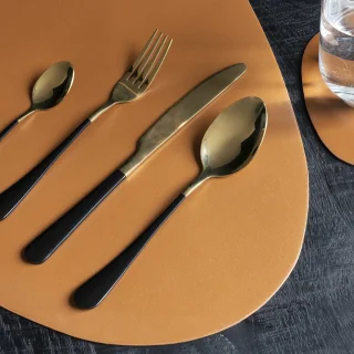 Krumble Bestekset 24-delig RVS Goud/Zwart