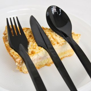 KURTT Herbruikbare bestekset 300-delig zwart 19 cm review