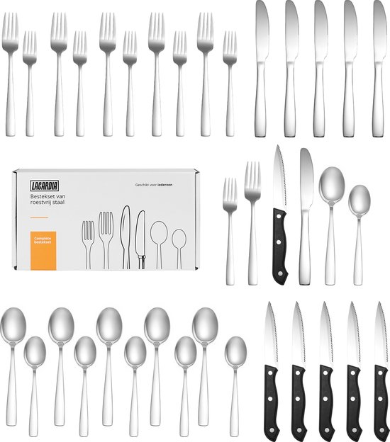 LaCardia 6 Persoons Bestekset 36-Delig Zilver/RVS review
