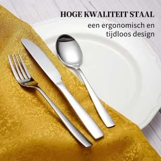 LaCardia 8-Persoons Bestekset 48-Delig RVS Zilver