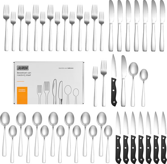 LaCardia 8-Persoons Bestekset 48-Delig RVS Zilver review