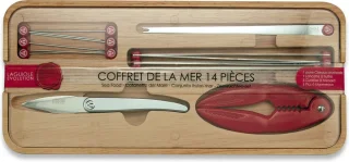 Laguiole Evolution Zeevruchtenset 14-delig Rood