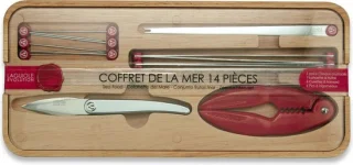 Laguiole Evolution Zeevruchtenset 14-delig Rood