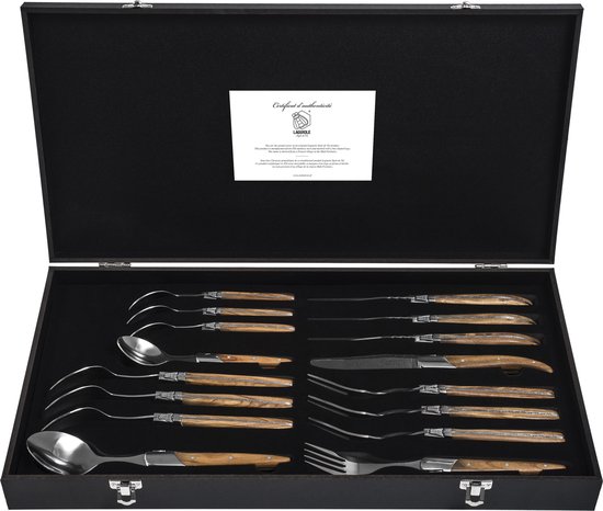 Laguiole Style de Vie Luxury Line bestekset 16-delig olijfhout review