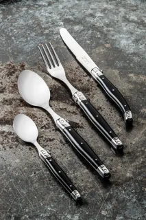 Laguiole Style de Vie Premium Line bestekset 24-delig zwart