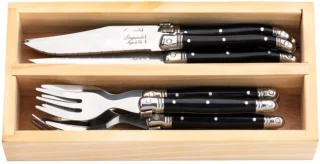 Laguiole Style de Vie Premium Line bestekset mini 12-delig zwart