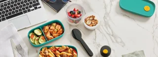 Lékué Bestekset To Go 3-delig Zwart