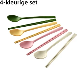 Lepel en eetstokjes set 2-delig