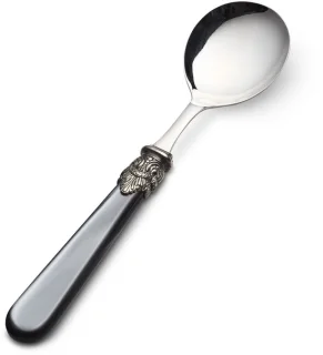 Lepel voor soep, zwart (parelmoer)