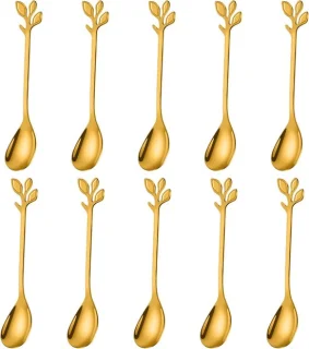 Lepelset 4,7 inch roestvrij staal goudkleurig