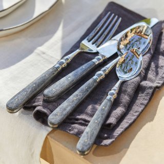 LOBERON Bestek Bigeste zilverkleur/grijs